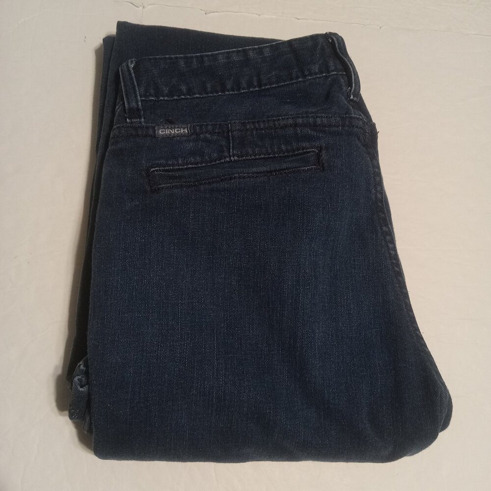 Cinch Women's Lynden Stretch Trouser Mid Rise Slim Fit Flare Leg Jeans